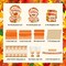 Thanksgiving Party Tableware Set - Plates, Tablecloth, Garland Banner, Cutlery - Serves 25 Guests